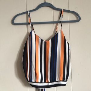 Zaful stripped, dressy crop top
